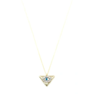 Üçgen Göz Kolye - Altın