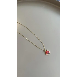 Uğur Böceği Kolye - Kırmızı