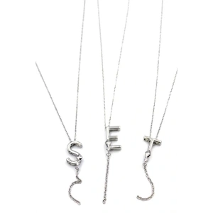 Uzak Şehir Harf Kolye - Gümüş