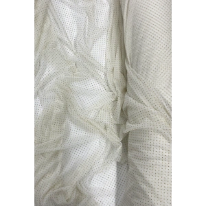 Yağmur Damlası Simli Abiye Elbise Şallık Tül Kumaş Ekru 12