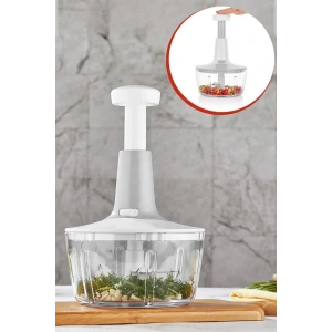 Yakut Üstten Basmalı El Rondo Blender Çelik Bıcaklı Beyaz