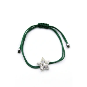 Yıldız İp Bileklik - Haki Yeşil