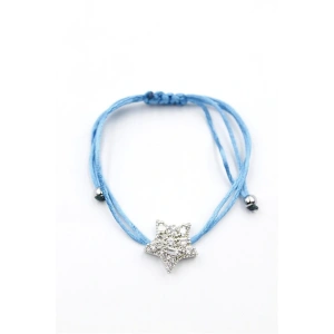 Yıldız İp Bileklik - Turkuaz
