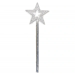 Yıldız Model Peri Asası Melek Asası Prenses Asası Metalize Gümüş Renk