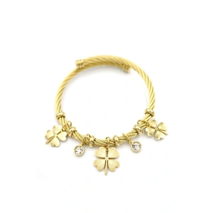 Yonca Charm Bilezik - Altın