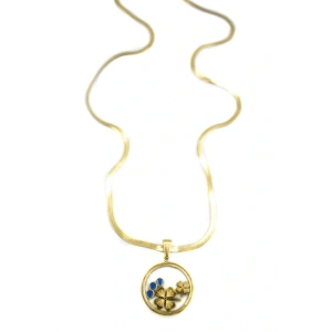 Yoncalı Fanus İtalyan Kolye - Altın