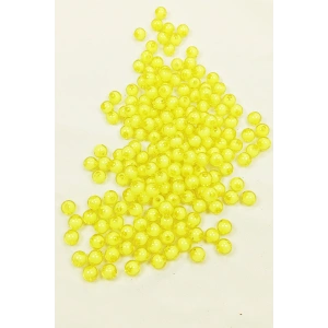 Yuvarlak Boncuk İçten Boncuklu Bileklik Çanta Boncuğu 8 mm 50 gr Sarı - BNC467