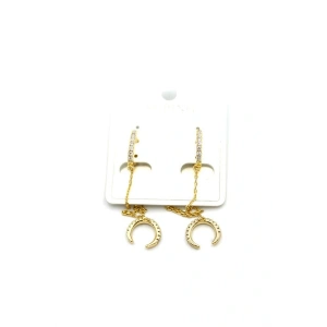 Zincirli Halka Küpe - Altın