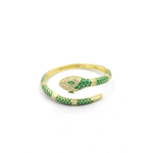 Zirkon Yılan Bilezik - Yeşil