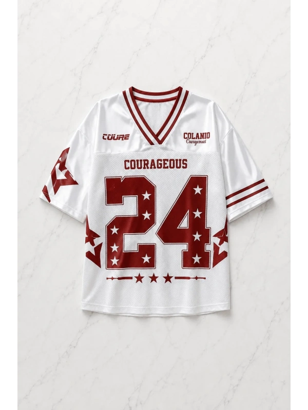 24 White Jersey Detail Unisex Jersey Forma
