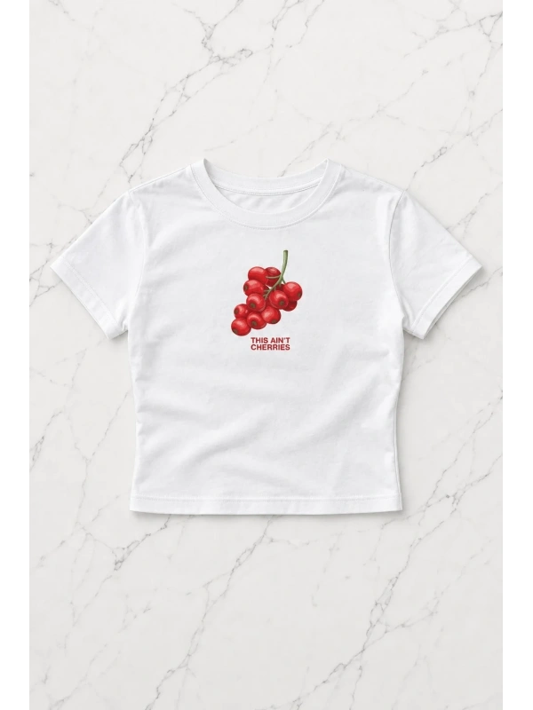 Cherries Detail Crop Top
