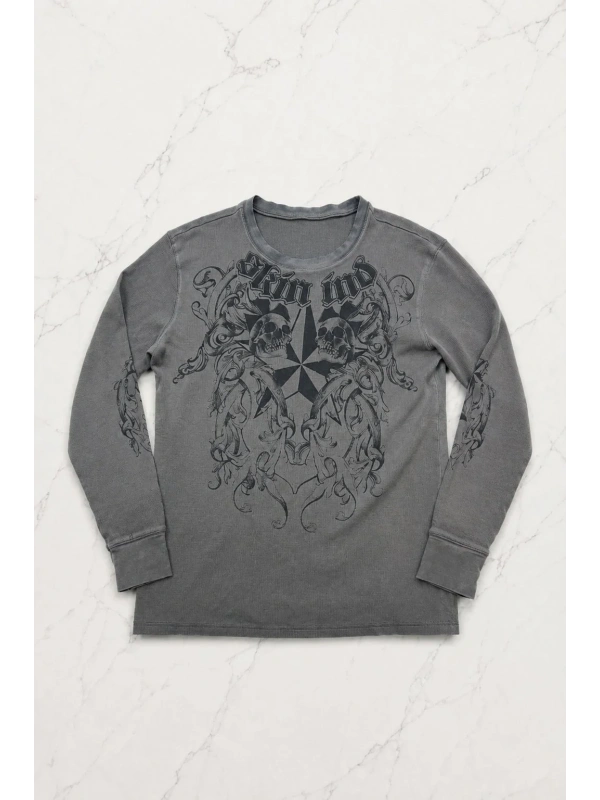 Füme Skin Ind Skull Gotik Unisex Sweatshirt