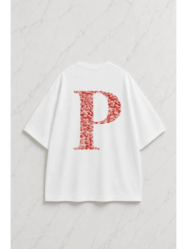 Kiss Design P Harfi Oversize T-shirt
