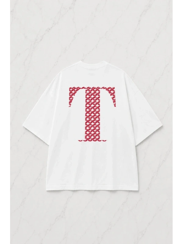 Kiss Design T Harfi Oversize T-shirt