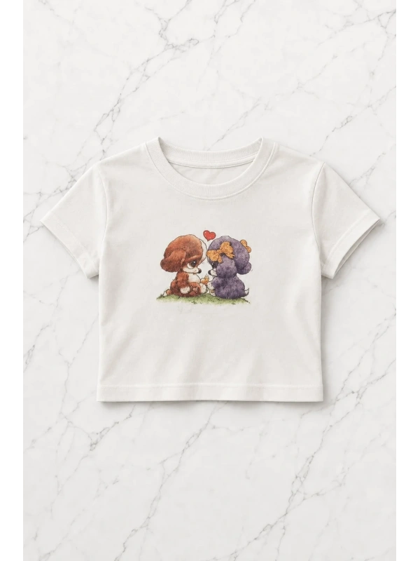 Love Funny Bears Detail Crop Top