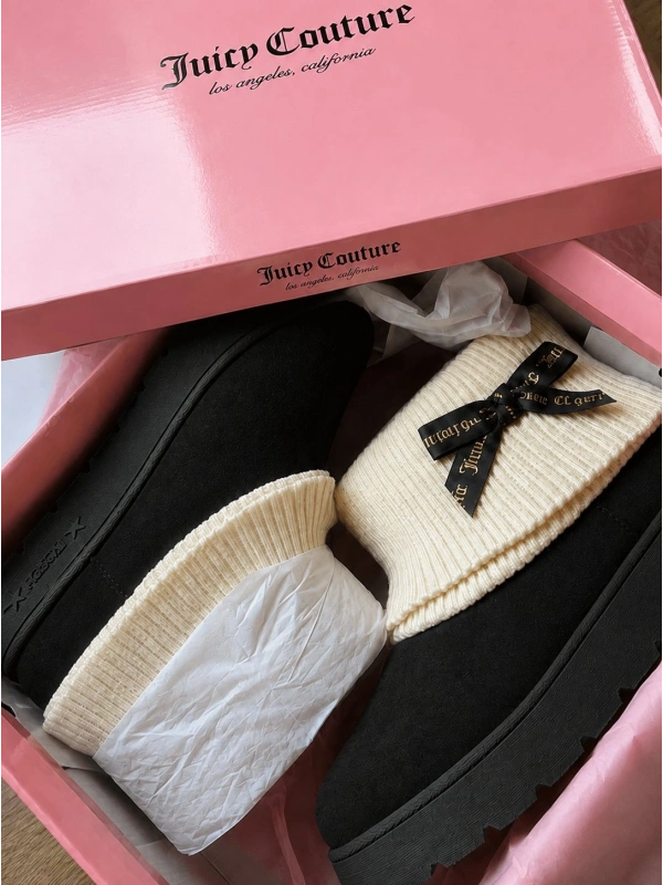 Ribbon Couture Peluş Dokulu Bot - Siyah