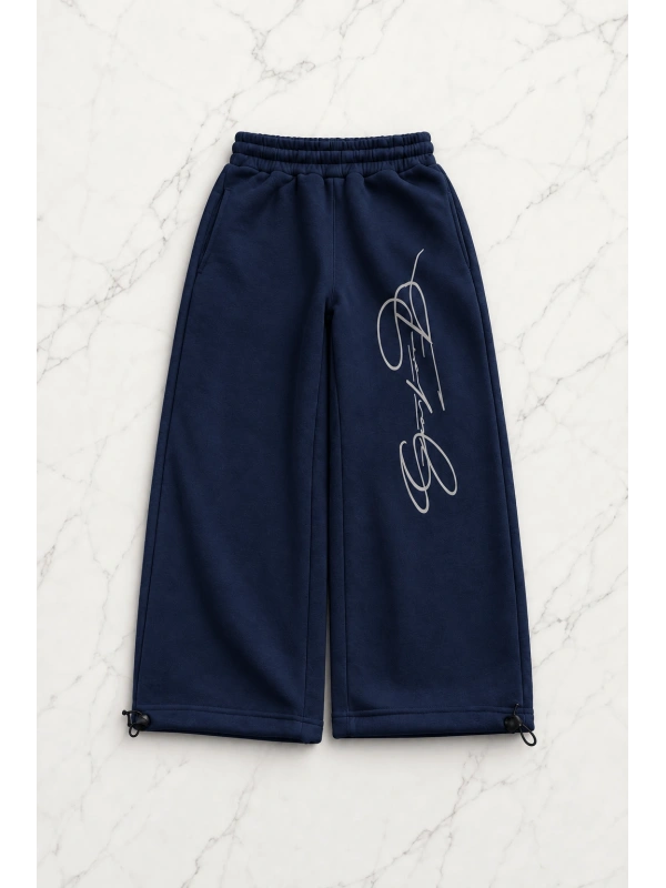 Signature Script Baggy Unisex Eşofman Altı - Lacivert