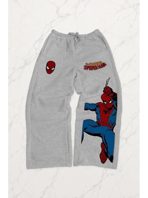 Spider-Man Detail Eşofman Altı - Gri
