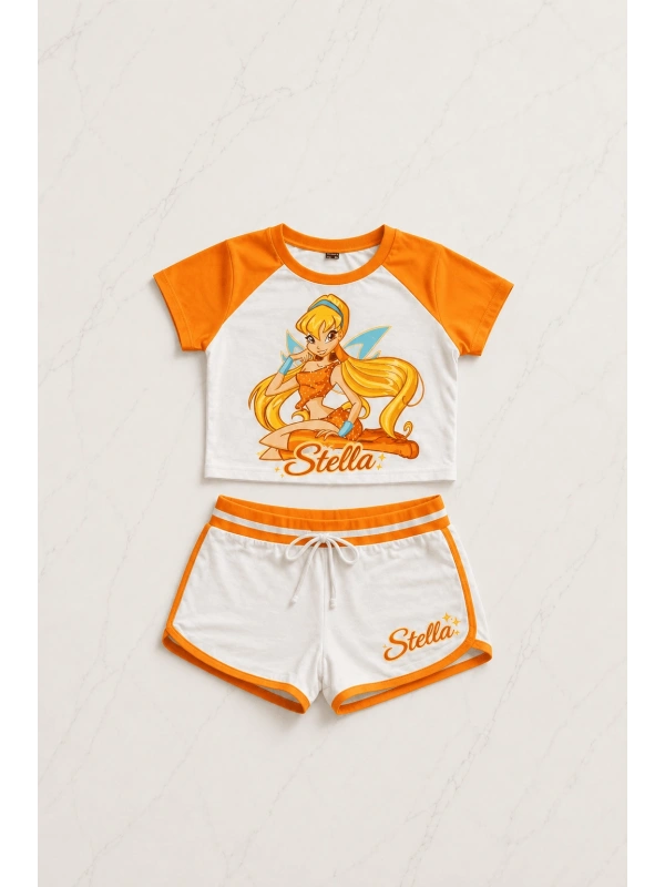 Stella Turuncu Şort T-shirt Takım