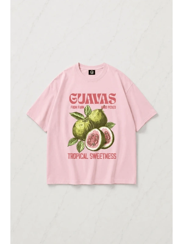 Unisex Guavas Tshirt Pembe