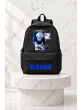 Anime Blue Lock Nagi Baskılı Sırt Çantası - Siyah