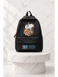 Anime One Piece Baskılı Sırt Okul Çantası - Siyah