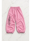 Blessed Baggy Kalıp Unisex Eşofman Altı - Pembe
