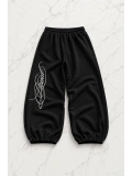 Blessed Baggy Kalıp Unisex Eşofman Altı - Siyah