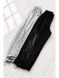 Blessed Taş Baskılı Baggy Unisex Eşofman Altı - Siyah