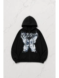 Butterfly Detail Oversize Unisex Sweatshirt