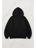 Devil Angel Cry  Kapüşonlu Oversize Unisex Hırka - Siyah