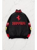 Ferrari Tech Desenli Unisex Bomber Ceket - Kırmızı