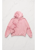 Japonic Pembe Sakuralı Unisex Hırka - Pembe