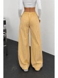 Kareli Sofıra Eşofman Altı - Sarı