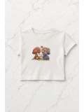 Love Funny Bears Detail Crop Top