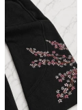 Night Blossom Baggy Eşofman Altı - Siyah