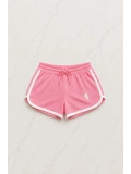 Pembe Fit Polo Yaka Şort Takım