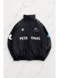 Petronas Desenli Unisex Bomber Ceket - Siyah