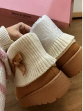 Ribbon Couture  Peluş Dokulu Bot - Kahverengi
