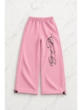 Signature Script Baggy Unisex Eşofman Altı - Pembe