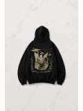 Siyah Melanie Martinez Portals Fermuarlı Kapüşonlu Sweatshirt