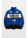 Yamaha Desenli Unisex Bomber Ceket - Mavi