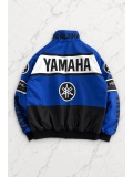 Yamaha Desenli Unisex Bomber Ceket - Mavi