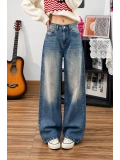 Yıkamalı Baggy Offline Jean - Mavi
