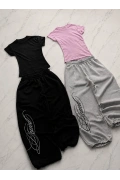 Blessed Script Detaylı Baggy Eşofman Takımı