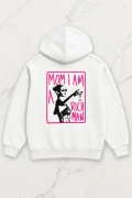 Rich Man Oversize Kapüşonlu Sweatshirt - Beyaz