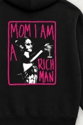 Rich Man Oversize Kapüşonlu Sweatshirt - Siyah