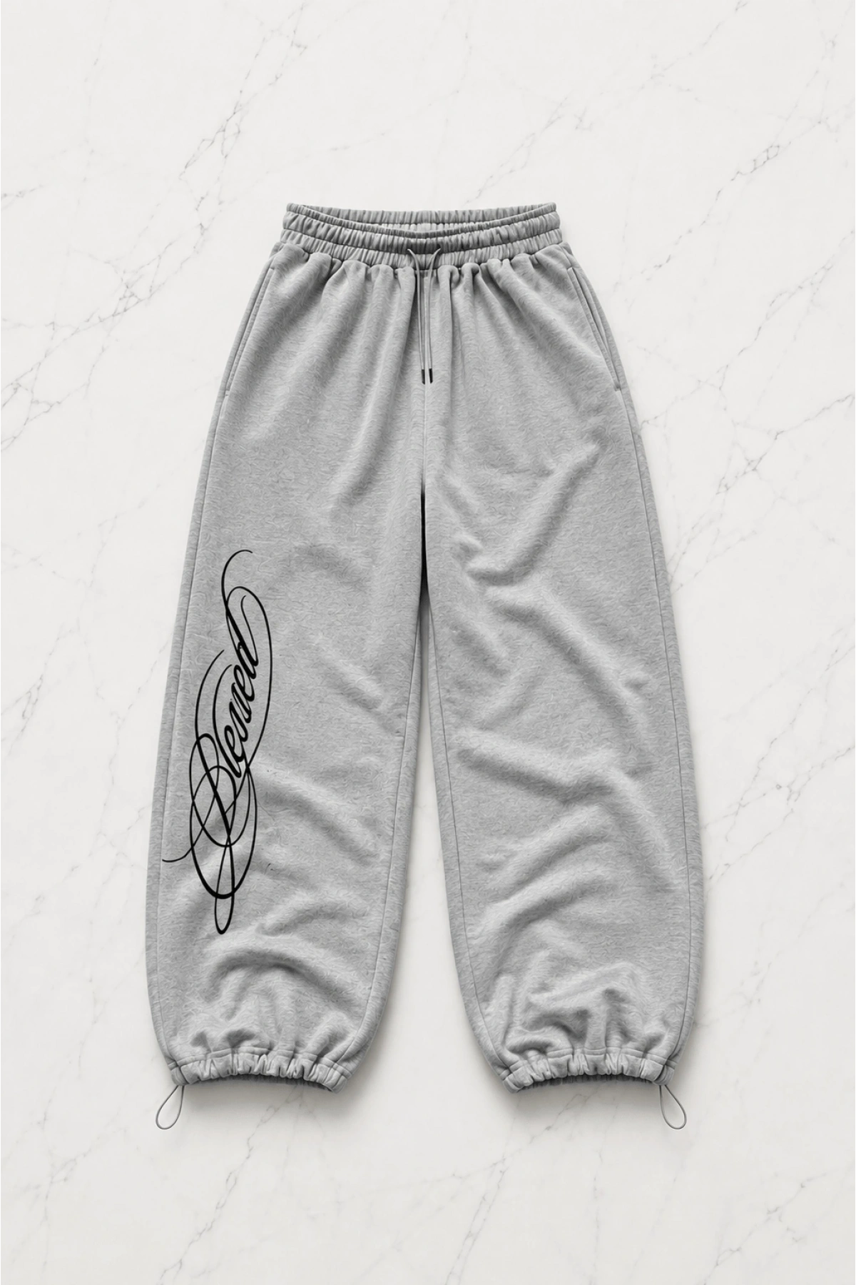 Blessed Script Detaylı Baggy Eşofman Takımı