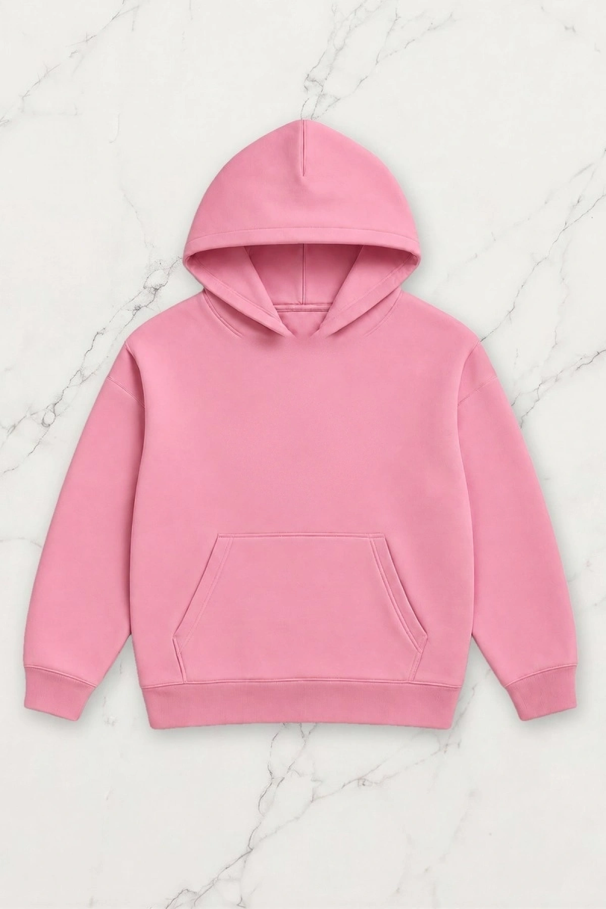 Born To Be Iconic Oversize Kapüşonlu Sweatshirt - Pembe