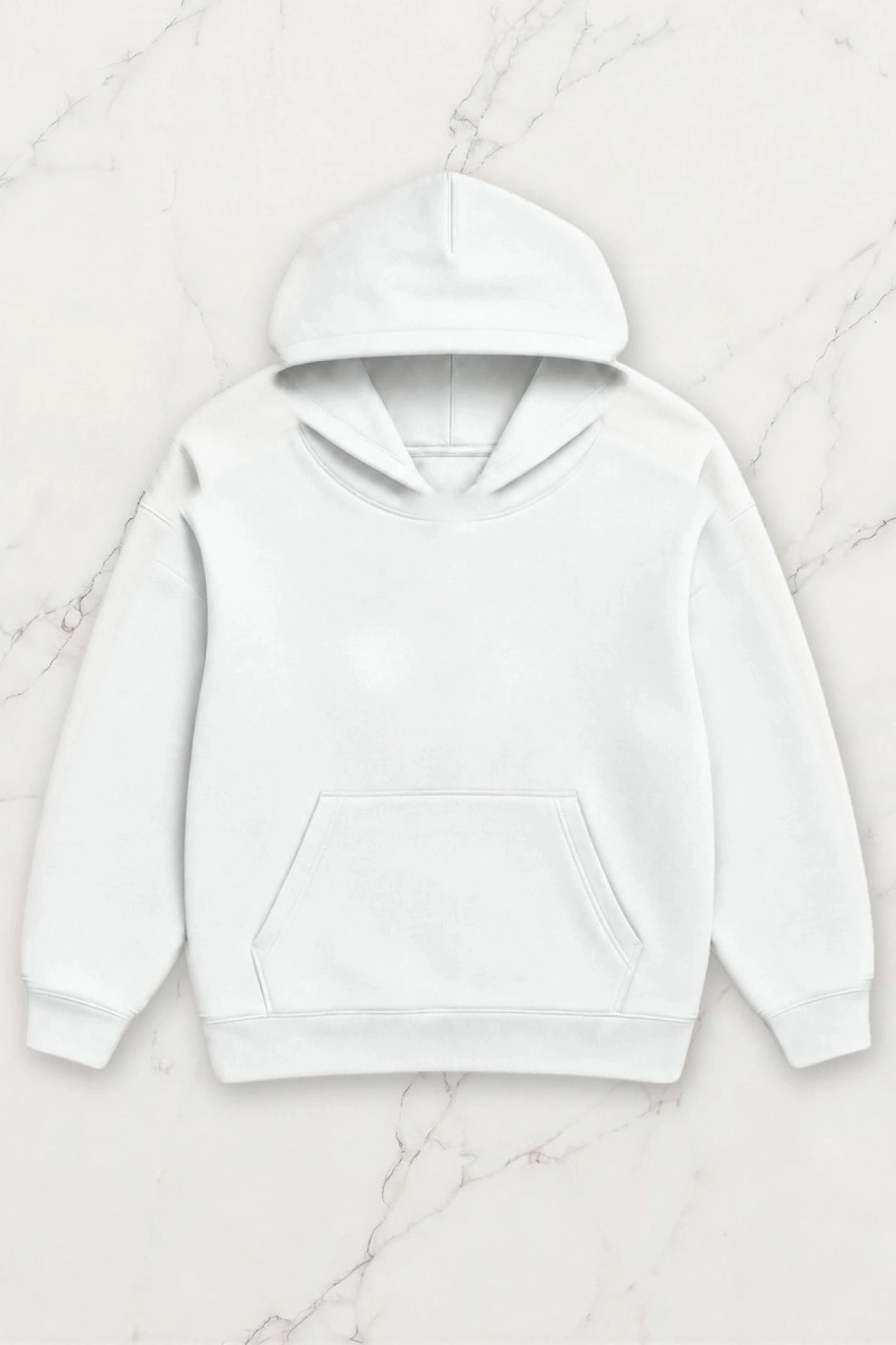 Rich Man Oversize Kapüşonlu Sweatshirt - Beyaz